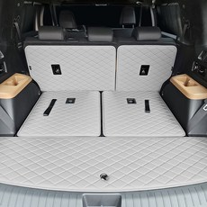 비비키 프리미엄 트렁크매트 트렁크매트 세트, 현대 싼타페 MX5 7인승 가솔린/하이브리드 2023년형 8월~, 샌드베이지