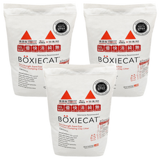 BOXIECAT 博識貓 強效黏土凝結貓砂 紅色, 7.26kg, 3包, 無香味