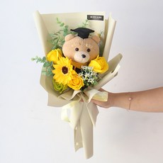 MORIANN 泰德熊玩偶畢業花束, 混色