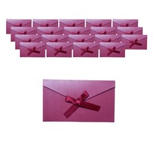 Maket Gamseong 緞帶素色信封, 洋紅色, 20個