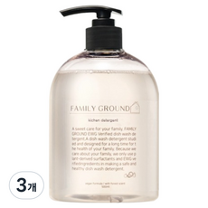 패밀리그라운드 맨손설거지 1종 젖병 주방세제, 3개, 500ml