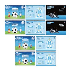 PENPIA 男童印花素描本 隨機出貨, 18張, 10本