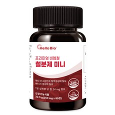 헬로바이오 프리미엄 비헴철 철분제 미니 22.5g, 1개, 90정