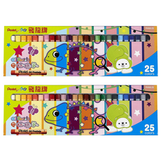 Pentel 飛龍文具 粉蠟筆 PHN9-25, 2盒, 25色