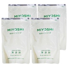 MIYOSHI 玉之肌 無添加泡沫洗手乳補充包, 溫和潔淨, 細緻綿密泡沫, 300ml, 日本原裝進口, 4包