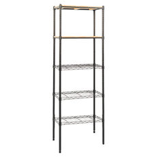 dayneeds 日需百備 松木 烤漆層架, 黑色, 5層