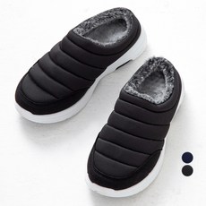 CARET 保暖加厚絨毛拖鞋, 黑色, 240