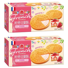 義美 法蘭酥 草莓 6入, 132g, 2盒