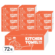 blondy 3層天然紙漿抽取式廚房紙巾, 100張, 72個