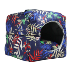 Dogismile 時尚骰子窩3號, 深藍樹葉, 1個