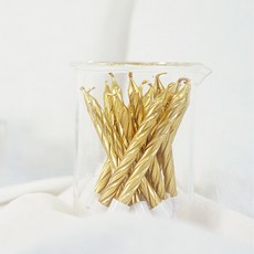 YOURCANDLE 大容量蛋糕生日蠟燭, 100個, 金屬金色