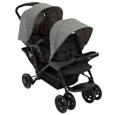 美國 GRACO 雙人座嬰兒手推車 Stadium Duo, 汰金灰