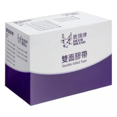 DEER BRAND 鹿頭牌 薄型手撕雙面膠帶 18毫米寬15碼 離型紙設計 透明色, 雙面 透明色, 1盒