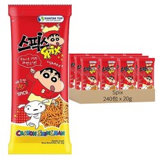 Spix 搖搖香脆點心麵 辣味 蠟筆小新版, 20g, 240包