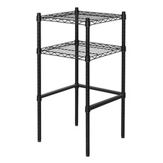 dayneeds 日需百備 輕型兩層烤漆玄關架 鐵力士架 收納層架 展示架, 黑色, 2層