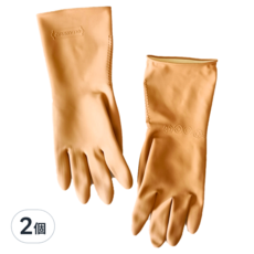 THiRTEEN 拾參家居 煙燻色系廚房衛浴清潔手套 經典駝色 天然乳膠材質 防滑耐用 2個, 32 x 10.2cm, 32 x 10.2cm
