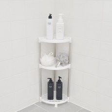 saenghwalbaekgwa 特殊浴室轉角置物架 3層 小型, 單一顏色, 1個