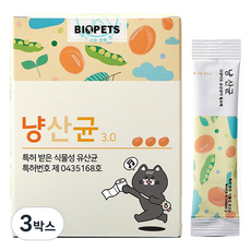 바이오펫츠 고양이 영양제, 30회분, 장건강/유산균, 3박스