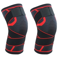 나음다름 레드 심플 무릎보호대, 2개