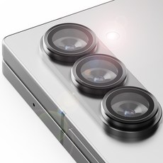 누아트 후면 카메라 렌즈 메탈 링 강화유리 휴대폰 보호필름 2p 세트 블랙, 1세트