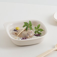 TACKAON 幼兒用方型麥片碗, 1個, Ivory