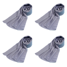 Bacogel 涼感乾式運動毛巾 80 x 30 cm, 灰色, 4個