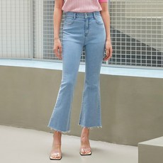 EGOIST 女款水洗修身喇叭丹寧褲ER2BO301