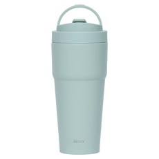 WOKY 沃廚 台灣公司貨 雙層陶瓷渾圓杯, 水淺綠, 750ml, 1個