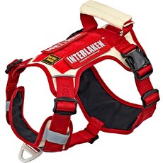 Needs the Pet. Interlaken Slim 2.0 輕量雙色前扣環狗狗胸背帶, 紅色 + 米色