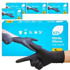 EZn이지엔 니트릴 장갑 3.5g 100p, 블랙, 소, 5개