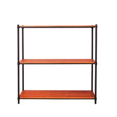 dayneeds 日需百備 松木 烤漆架, 黑框 + 柚木, 3層