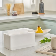 Easy Ssok 自動高度調節紙巾盒, 白色, 1個