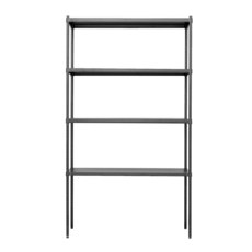 dayneeds 日需百備 極致美學 烤漆四層架 沖孔鐵架/收納層架/展示架/層架/鐵架, 4層, 黑色