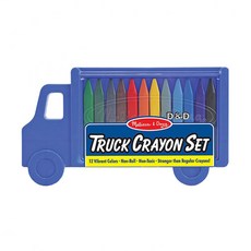 Melissa&Doug 瑪莉莎 蠟筆 卡車 12支入, 12色, 1組