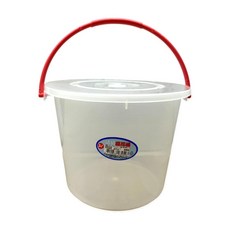 震嶸塑膠 豆花桶 附蓋 3L, 透明色, 1個