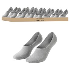 Sockpiens 男士絕對防脫落腳尖加固隱形襪10雙組