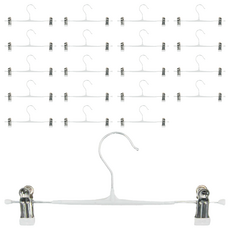 mohe 木暉居家 可調節無痕防滑帶夾褲裙架 43 x 23 x 0.6cm 90g 20入, 白色, 1組