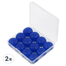 Runeon 簡約防噪音睡眠耳塞 圓形 深藍色, 2個, 12入