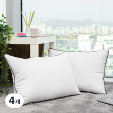 탐사 고중량 라인 호텔용 지퍼형 베개솜, 그레이, 4개