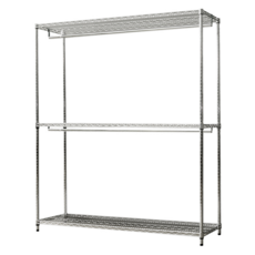 dayneeds 日需百備 荷重型電鍍插管三層雙桿衣櫥 含防塵布套 掛衣架 收納架 鐵架 150 x 45 x 180cm