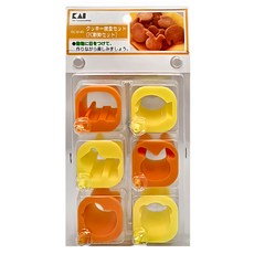 KAI 貝印 動物造型餅乾模(6款入) DL-5145, 1入