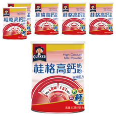 QUAKER 桂格 高鈣奶粉高鐵配方, 1.5kg, 6罐