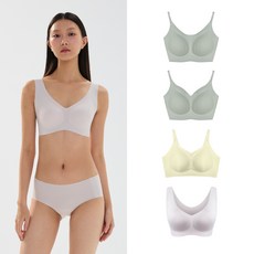 24hrs. 無感失憶內衣4件組 夏日暖色款