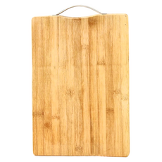竹製 切菜砧板 帶不鏽鋼把手 -01, 特大號(40 x 30cm), 1個