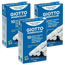 GIOTTO 無毒環保粉筆 1盒, 白色, 10支, 30支