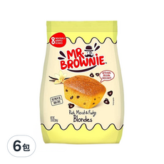 MR. BROWNIE 布朗尼先生 香草風味 巧克力脆片蛋糕, 200g, 6包