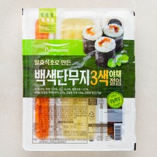 풀무원 백색단무지 3색 야채절임, 450g, 1세트