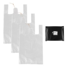 Musangpyo 塑膠提袋 白色 XL號 27*45cm 10L 100入, 3組