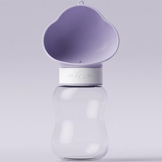 寵物簡易攜帶飲水瓶, 1個, 紫色 (S)