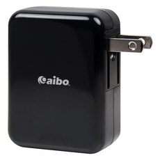 aibo QC3.0 5V/9V/12V 雙USB勁速快充器 支援Type-C充電, 黑色, 1個